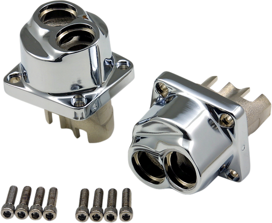 Drag Specialties Chrome Lifter Blocks for 84-00 Harley Dyna Touring Softail FXR