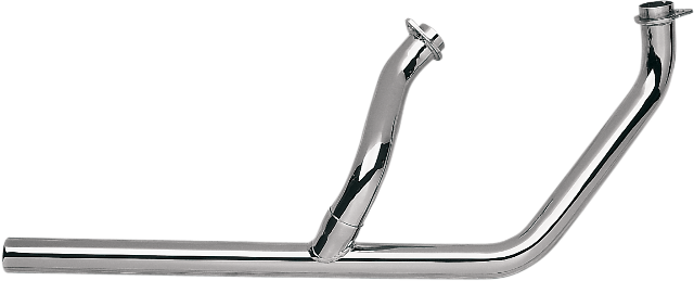 Paughco 2-1 Chrome Head Pipes for 1970-1984 Harley Davidson Shovelhead FLH FLHX
