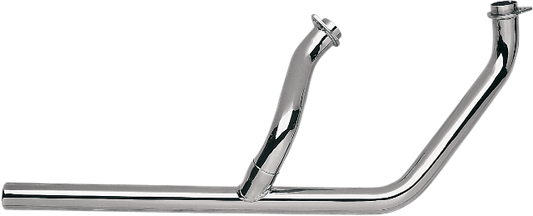 Paughco 2-1 Chrome Head Pipes for 1970-1984 Harley Davidson Shovelhead FLH FLHX