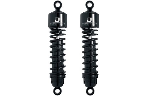 Progressive 412 Black Standard 12.5" Rear Shocks 77-05 Harley Touring Sportster