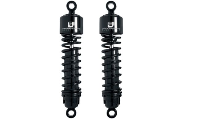 Progressive 412 Black Standard 11.5" Rear Shocks 77-05 Harley Touring Sportster