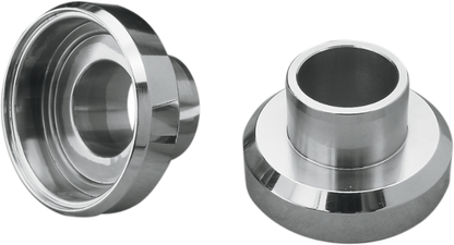 Drag Specialties Chrome Neck Post Bearing Cups fits 60-88 Harley FXST FL FXWG