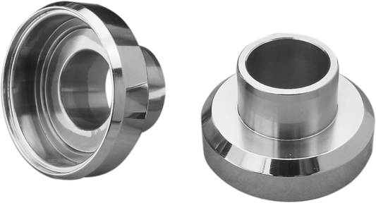 Drag Specialties Chrome Neck Post Bearing Cups fits 60-88 Harley FXST FL FXWG