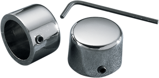 Drag Specialties Chrome Riser Bolt Cap Covers 1973-2022 Harley Dyna Softail
