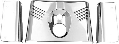 Drag Specialties Chrome Ribbed Fork Shroud Tins fits 1986-2017 Harley FLST