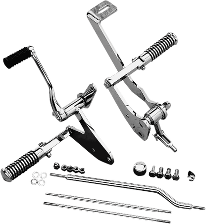 Drag Specialties Chrome Forward Control Kit fits 1982-2000 Harley FXRS FXR FXRD