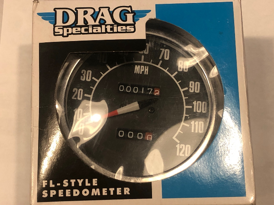 Drag Specialties 1:1 MPH 5" Motorcycle Speedometer Speedo 62-83 Harley Touring