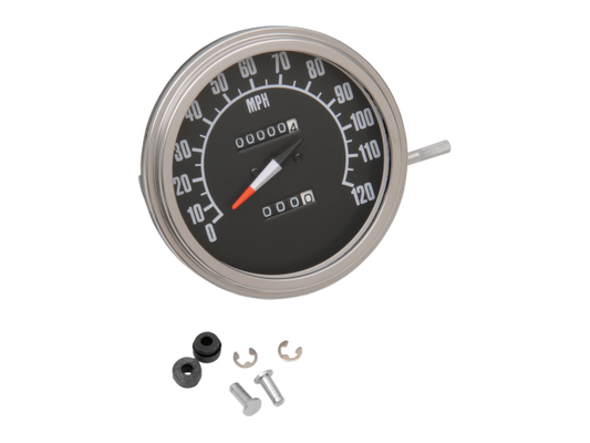 Drag Specialties 120 Mph Harley 47-84 Speedometer Speedo 12MM Flh Touring FL