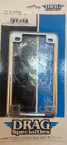 Drag Specialties Chrome Universal Motorcycle License Plate Frame fits Harley
