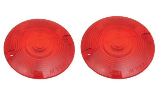 Chris Products Pair Red Turn Signal Lens fits for 1999-20 Harley Softail Touring