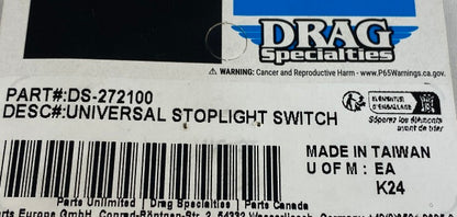 Drag Specialties Universal Motorcycle Mechanical Brake Light Switch for Harley