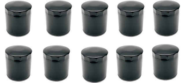 Drag Specialties Black 10 Pack Oil Filters fits 1999-2017 Harley Dyna Touring