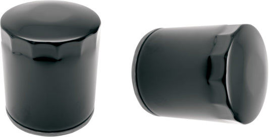 Drag Specialties Black 2 Pack Oil Filters 1999-2024 Harley Dyna Touring Softail