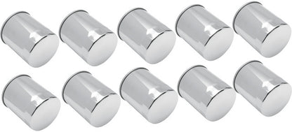Drag Specialties Chrome 10 Pack Oil Filter fits 1983-17 Harley Touring Softail