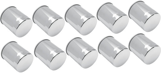 Drag Specialties Chrome 10 Pack Oil Filter fits 1983-17 Harley Touring Softail