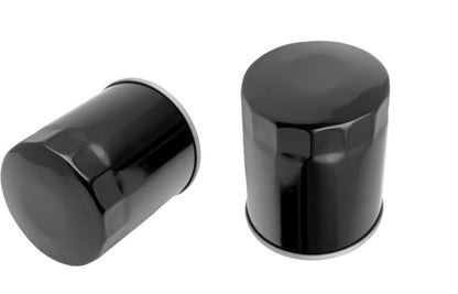 Drag Specialties Black 2 Pack Engine Oil Filters 1980-22 Harley Softail Touring