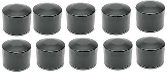 Drag Specialties Black Spin On 10 Pack Oil Filters for 80-86 Harley Touring Dyna