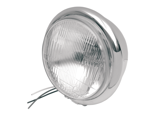 Drag Specialties 5 3/4" Chrome 12V 55/60 Watt Bottom Mount Motorcycle Headlight