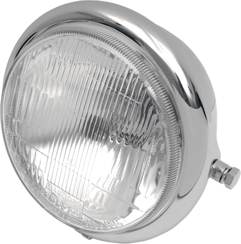 Drag Specialties Chrome 5 3/4" DOT H4 Motorcycle Headlight for Harley Davidson