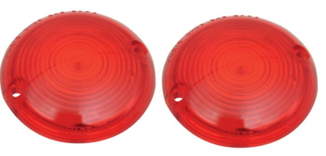 Chris Products DHD3R Pair of Red Rear Turn Signal Lens 1963-1984 Harley Touring