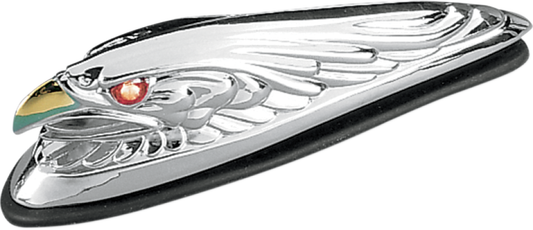 Drag Specialties Small Chrome Lighted Eagle Head Fender Ornament Harley Davidson