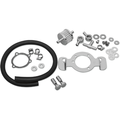 Drag Specialties Chrome Crankcase Breather Kit for 93-17 Harley Touring Softail