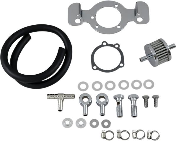 Drag Specialties Chrome Crankcase Breather Kit for 91-06 Harley Sportster XL XLH