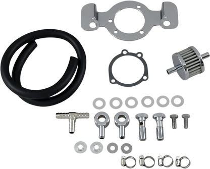 Drag Specialties Chrome Crankcase Breather Kit for 91-06 Harley Sportster XL XLH