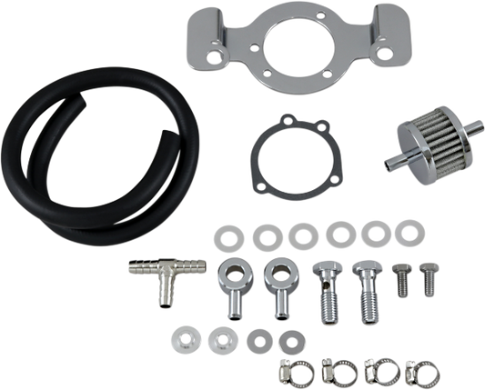 Drag Specialties Chrome Crankcase Breather Kit for 91-06 Harley Sportster XL XLH