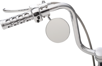 Drag Specialties Chrome 4" Round Universal Mirrors Harley FX FL XL Dyna Softail