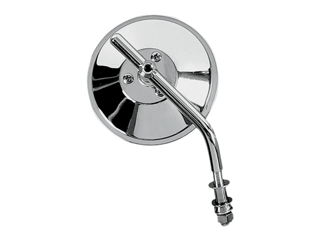 Drag Specialties Chrome 4" Round Universal Mirrors Harley FX FL XL Dyna Softail