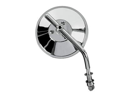 Drag Specialties Chrome 4" Round Universal Mirrors Harley FX FL XL Dyna Softail