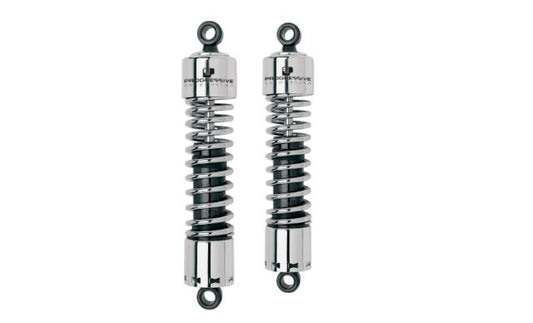 Progressive 412 Chrome Standard 11.5" Rear Shocks 77-05 Harley Touring Sportster