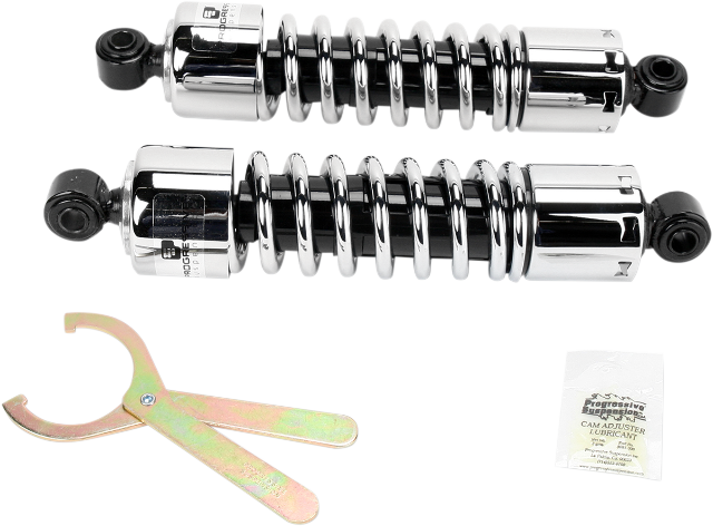 Progressive Suspension 12.5" Chrome 412 Rear Shocks fits 1991-2017 Harley Dyna