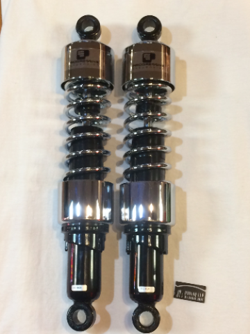 Progressive 412 Chrome 14.25" Standard Shocks for 1979-2003 Harley FXR Sportster