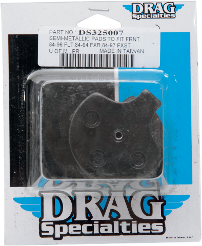 Drag Specialties Front Brake Pads fits 84-11 Harley Davidson XL Dyna FXR FLHT