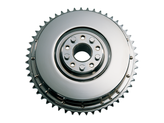 Drag Specialties Chrome Brake Drum 51T Sprocket Set 63-66 Harley Panhead FL FLH