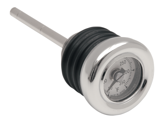 Drag Specialties Chrome Oil Plug Temperature Gauge 00-17 Harley FXST FXS FLST