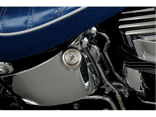 Drag Specialties Chrome Oil Plug Temperature Gauge 00-17 Harley FXST FXS FLST