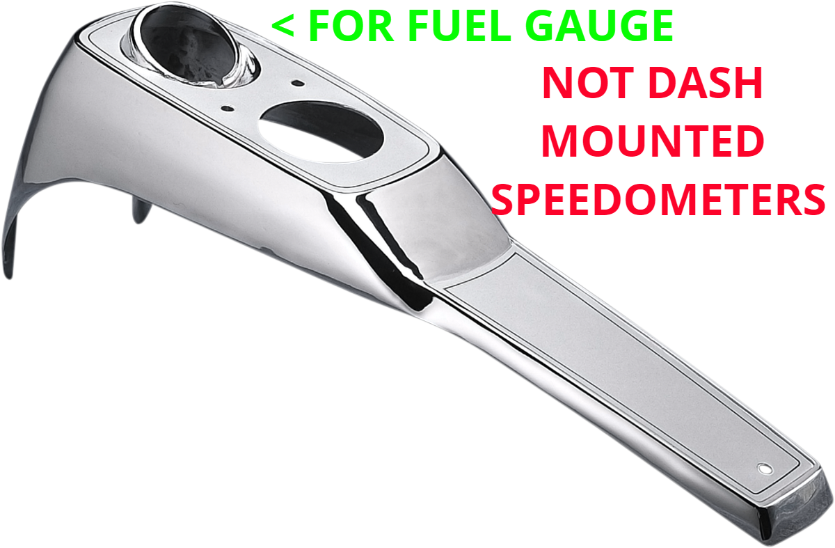 Vtwin Chrome Replacement Dash Panel fits 1982-1993 Harley FXRT FXRS FXR