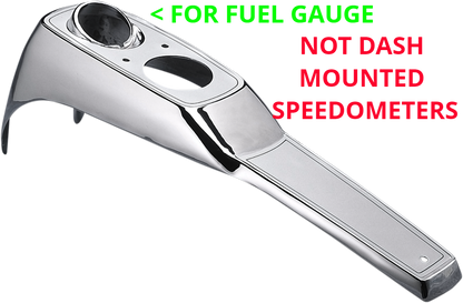 Vtwin Chrome Replacement Dash Panel fits 1982-1993 Harley FXRT FXRS FXR