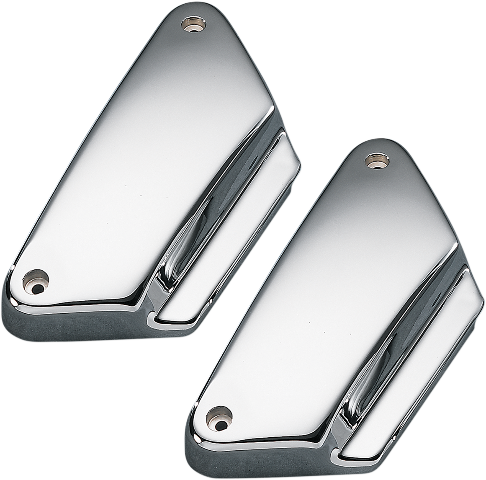 Drag Specialties Pair Chrome Side Covers fits 1982-00 Harley Dyna FXRS FXLR FXR