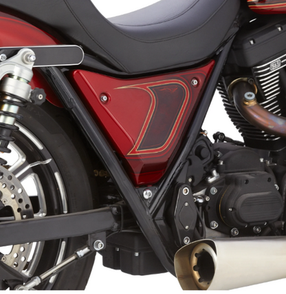 Arlen Ness Pair Black Frame Side Covers fits 1987-2000 Harley FXR Low Rider FXRC