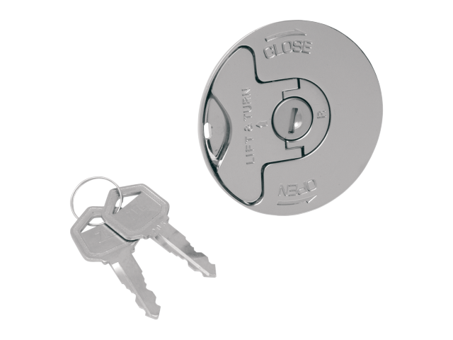 Drag Specialties Chrome Locking Vented Gas Cap for Harley Davidson