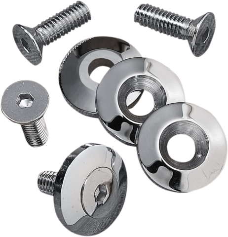 Drag Specialties Chrome Flat Side Tank Mounting Bolts fits 91-99 Harley Softail