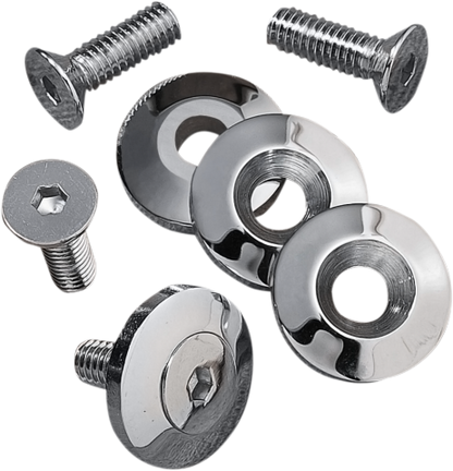 Drag Specialties Chrome Flat Side Tank Mounting Bolts fits 91-99 Harley Softail