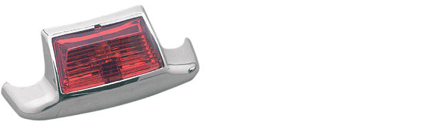 Drag Specialties Chrome Red Rear Fender Tip Light 80-95 Harley Touring Flstn FLH