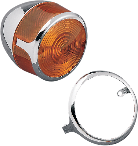 Drag Specialties Chrome Turn Signal Lens Trim Rings fits 1986-2001 Harley