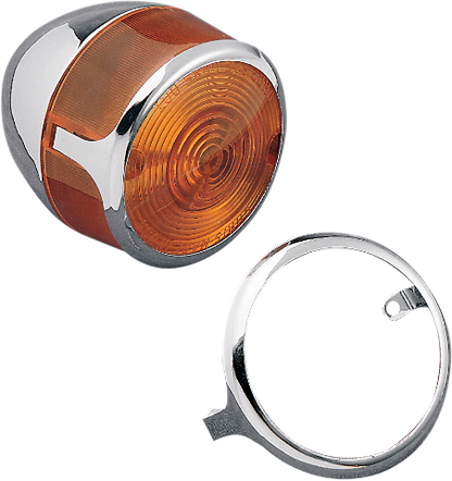 Drag Specialties Chrome Turn Signal Lens Trim Rings fits 1986-2001 Harley