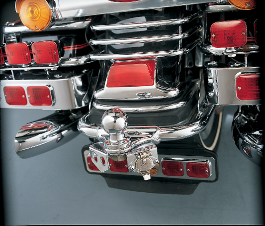Drag Specialties Chrome Ball Mount Trailer Hitch Receptacle 80-11 Harley FLHT